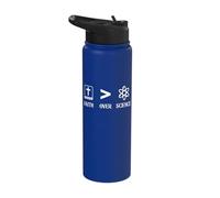 Faith Over Science Bible Greater Than Science Christian Stainless Steel Insulated Water Bottle