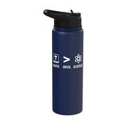 Faith Over Science Bible Greater Than Science Christian Stainless Steel Insulated Water Bottle