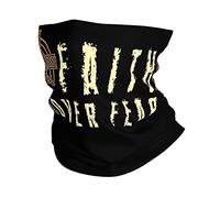 Faith Over Scripture Verse Christianty Unisex Snood Multifunctional Neck Warmer Soft Bandana For Walking Sport Cycling Outdoor