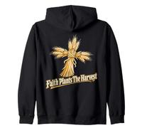 Faith Plants The Harvest Christian Wheat Harvest Zip Hoodie