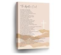 Faith Poster with The Apostles Creed Text, Uplifting Religious Wall Art, Christian Gift Idea for Home Decor(Framed,16x24inch(40x60cm))