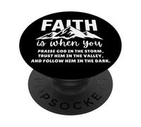 Faith Praise God in the Storm Trust Him PopSockets Adhesive PopGrip