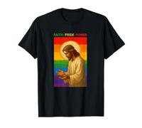 Faith Pride Power LGBTQ Celebration Acceptance Christian T-Shirt