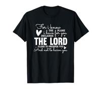 Faith Quote Plans to Prosper You Inspirational Bible Message T-Shirt