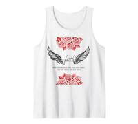 Faith Religious Angel Wings God Rose Inspirational Quote Tank Top