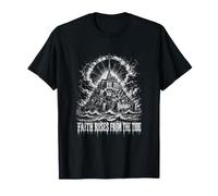 Faith Rises from The Tide Mont Saint Michel T-Shirt