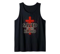 Faith Saved by the Blood Splatter Religious Gospel Spiritual Tank Top