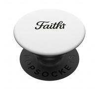 Faith Script Cross Inspirational Christian Design PopSockets Adhesive PopGrip