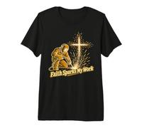 Faith Sparks My Work Welder Welding Torch Premium T-Shirt