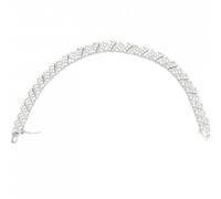 Faith Sterling Silver Sterling Silver CZ Baguette & Round Multi-Stone Full CZ Fancy Bracelet 18cm