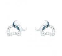 Faith Sterling Silver Sterling Silver CZ Elephant Stud Earrings 7x10mm
