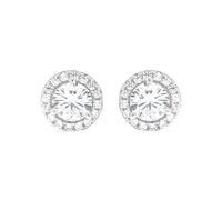 Faith Sterling Silver Sterling Silver CZ Round Claw Centre with Halo Stud Earrings 9x9mm
