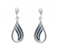 Faith Sterling Silver Sterling Silver Plain Triple into Single Strand Teardrop Drop Earrings 10x25mm