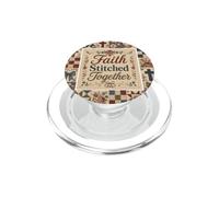 Faith Stitched Together Bible Study Christian Quilt Pattern PopSockets PopGrip for MagSafe