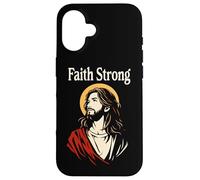 Faith Strong Jesus Christ Vintage Christian Bible Prayer Case for iPhone 16