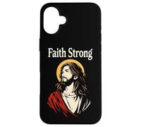 Faith Strong Jesus Christ Vintage Christian Bible Prayer Case for iPhone 16 Plus