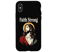 Faith Strong Jesus Christ Vintage Christian Bible Prayer Case for iPhone X/XS