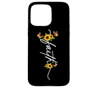 Faith Sunflower Butterfly Christian Worship Religious Jesus Case for iPhone 15 Pro Max