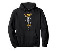 Faith Sunflower Butterfly Christian Worship Religious Jesus Pullover Hoodie