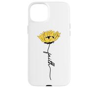 Faith Sunflower Line Art Christian Worship Religous Worship Case for iPhone 15 Plus