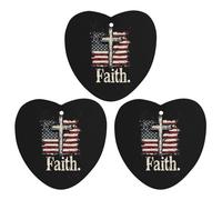 Faith U.S. Flag 3 Pcs Automotive Air Fresheners Mirror Aromatherapy Tablets Ornament Car Fragrance Scented Cards Love form