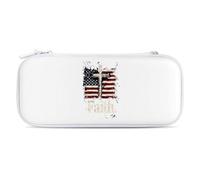 Faith U.S. Flag Carrying Case Compatible with Switch Hard Travel Storage Bag with 15 Game Card Slots