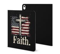 Faith U.S. Flag Funny Tablet Case Compatible with IPAD Pro 2020 （11in）/2020 （10.2in）/2020 AIR 4 （10.9in）/Pro 2021 （11in）/Air4/Air5 （10.9in） Personality Protective Cover with Pen Slot