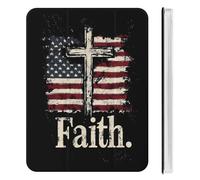 Faith U.S. Flag Tri-fold Tablet Case Compatible with IPAD Mini4/5/6 Soft Protective with Pen Slot