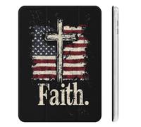 Faith U.S. Flag Tri-fold Tablet Case Compatible with IPAD Mini4/5/6 Soft Protective with Pen Slot