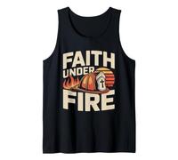 Faith Under Fire Christian Firefighter Faith Fire Service Tank Top