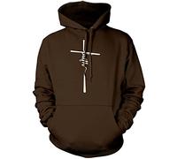 Faith - Unisex Hoodie - Christian Cross Jesus M Brown