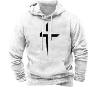 Faith - Unisex Hoodie - Christian Cross Jesus Men's Front Fashion Print Sportswear Plus Size Hoodie Top Soft
