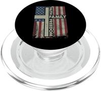 Faith US Flag Christian Religious God Jesus Men Women Kids PopSockets PopGrip for MagSafe