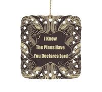 Faith Verse Ornate Ceramic Christmas Ornament Hanging Pendant