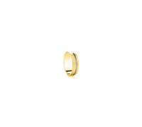 Faith Wedding Rings 9ct Yellow Gold Base Brushed Finish with Argentium Polished Off-Set Raised Line Flat Court 5mm Wedding Ring (All Sizes Available