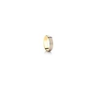 Faith Wedding Rings 9ct Yellow Gold Base Edge & Raised Centre Line with Argentium Brushed Finish Flat Court 6mm Wedding Ring (All Sizes Available