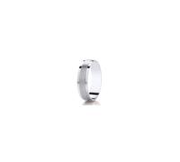 Faith Wedding Rings Argentium Brushed Raised Centre Flat Court 6mm Wedding Ring (All Sizes Available To Order)