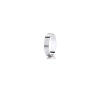 Faith Wedding Rings Argentium Line Detail Polished Flat Court 5mm Wedding Ring (All Sizes Available To Order)