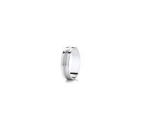 Faith Wedding Rings Argentium Line Detail With Brushed Centre Polished Flat Court 6mm Wedding Ring (All Sizes Available To Order)