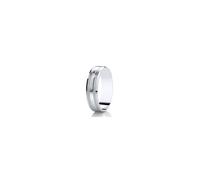 Faith Wedding Rings Argentium Raised Centre Double Line with Brushed Finish Flat Court 6mm Wedding Ring (All Sizes Available To Order)