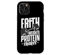 Faith Weights Protein Shakes Christian Gym Case for iPhone 11 Pro