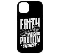 Faith Weights Protein Shakes Christian Gym Case for iPhone 14 Plus