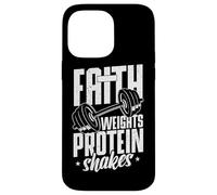 Faith Weights Protein Shakes Christian Gym Case for iPhone 14 Pro Max