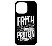 Faith Weights Protein Shakes Christian Gym Case for iPhone 15 Pro Max