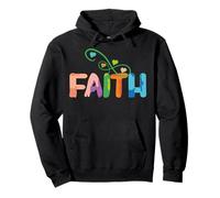 Faith With colorful Hearts and Artistic effect Pullover Hoodie