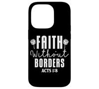 Faith Without Borders Acts 1:8 Floral Typography Quote Case for iPhone 14 Pro