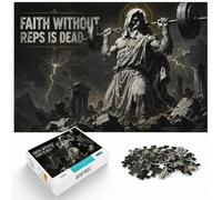 Faith Without Reps is Dead - Christianity Hum Jigsaw Puzzle, 1000 Piece | As a Christmas gift idea: 1000-piece jigsaw puzzle for adults offers 1000 pieces for the Christmas break.