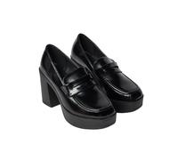 Faith Womens/Ladies Cash Chunky High Heel Penny Loafers DP6240