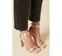 Mary Satin Big Cuff High Heel Sandal Faith Champagne 3