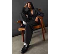 Womens Faith: Box Leather Contrast Stitch Chunky Penny Loafer True Black 4